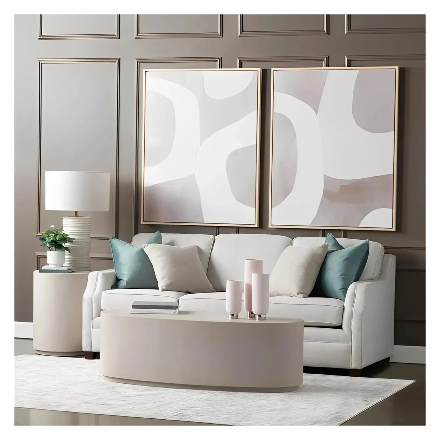 Ashbury Oval Plinth Cocktail or Coffee Table