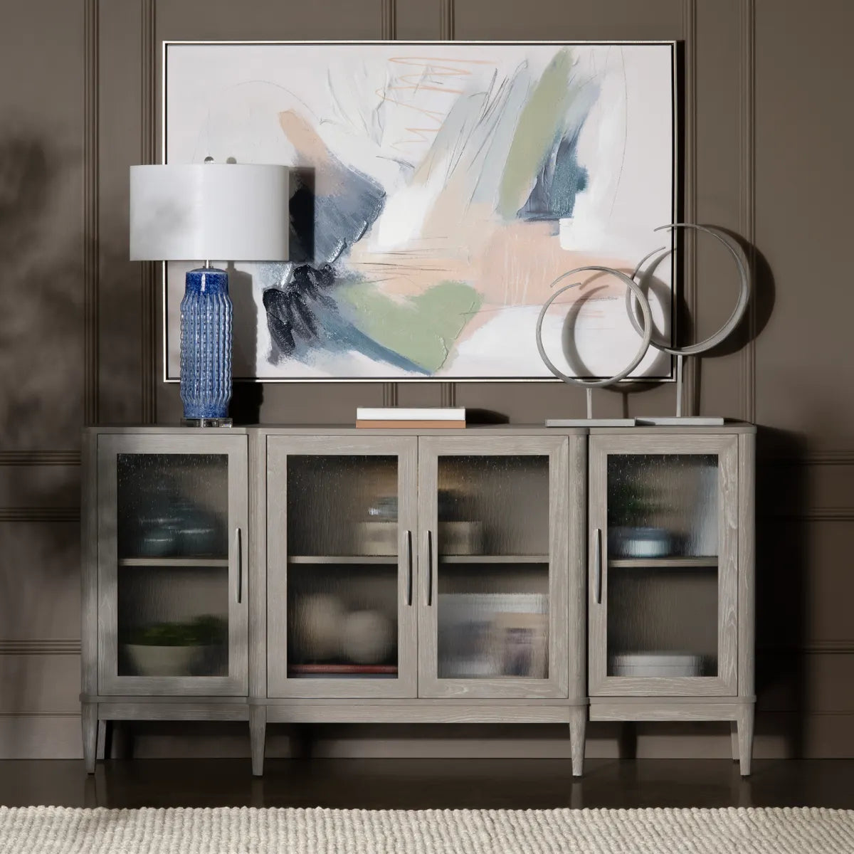 Marston Four-door Sideboard, Buffet, or Credenza | 76 x 17 x 38.75 (in)