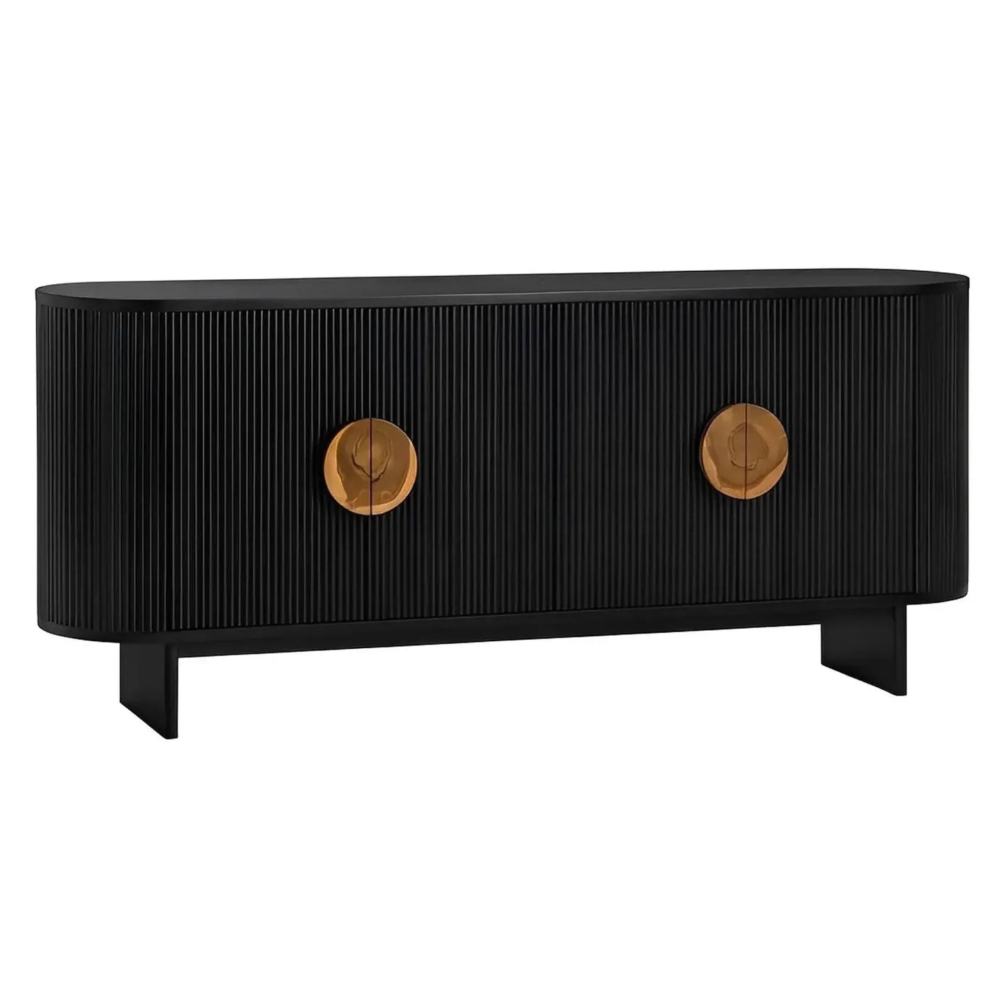 Glenhaven Four-Door Sideboard - Black - Transitional