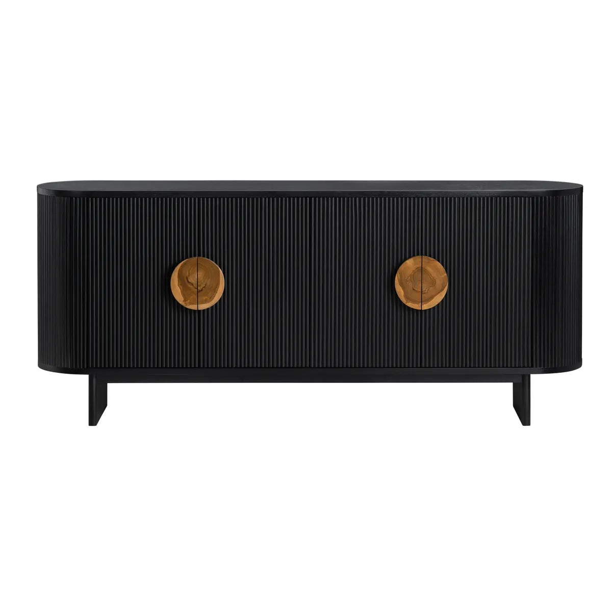 Glenhaven Four-Door Sideboard - Black - Transitional