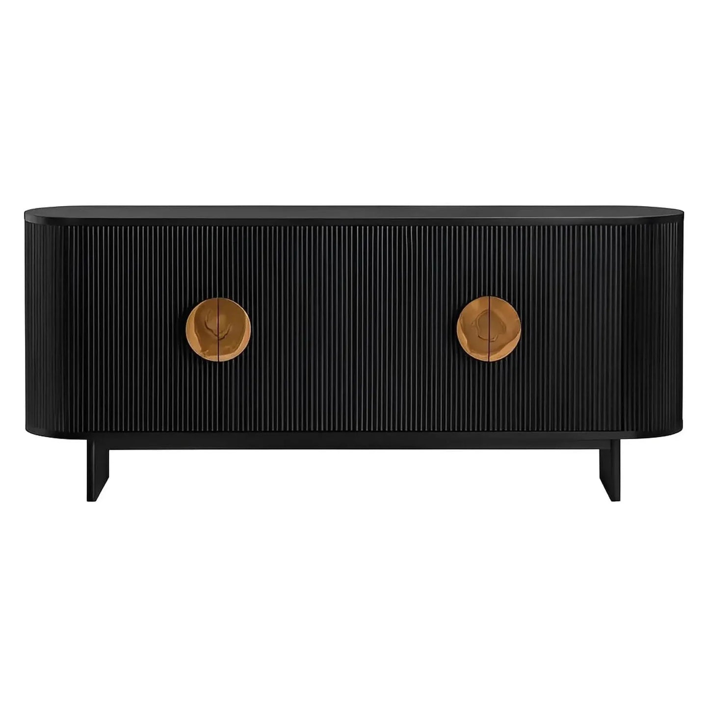 Glenhaven Four-Door Sideboard - Black - Transitional