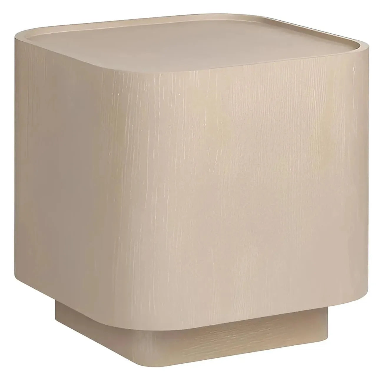 Langley Square Curved Edge End Table – Plinth Base (Set of 2)