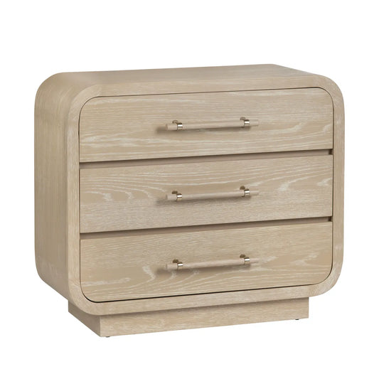 Watkins Glen Natural Nightstands (2-Pack) Coastal, Transitional, tapered legs, felt-lined top drawers