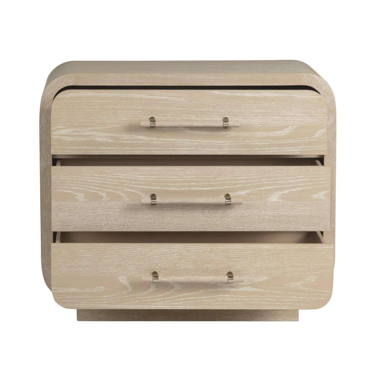 Watkins Glen Natural Nightstands (2-Pack) Coastal, Transitional, tapered legs, felt-lined top drawers