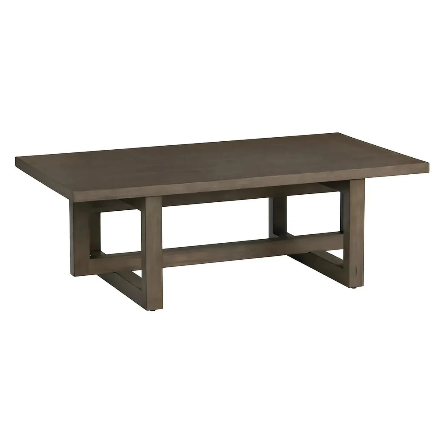 Radcliffe Rectangle Wood Cross-Base Cocktail or Coffee Table
