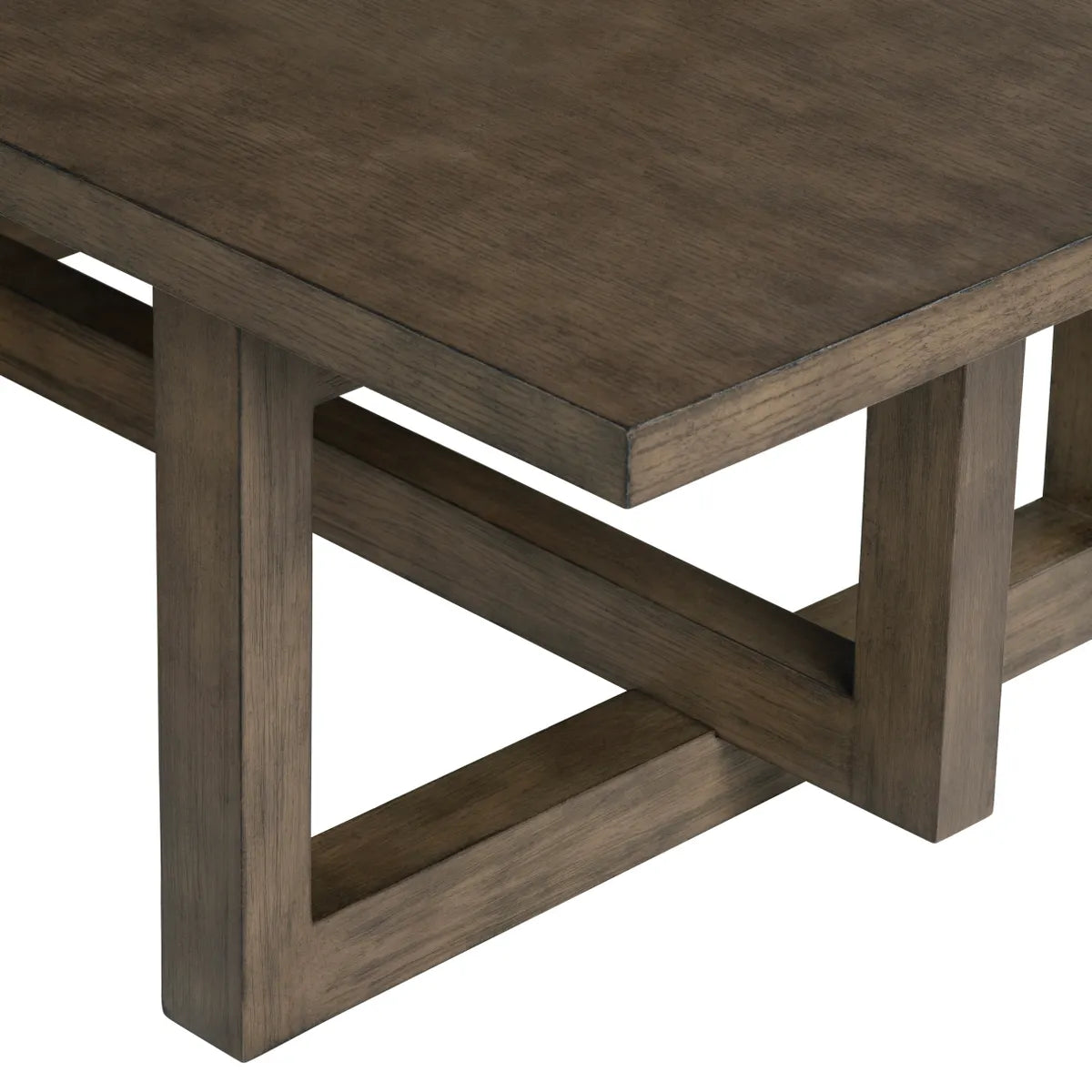 Radcliffe Rectangle Wood Cross-Base Cocktail or Coffee Table