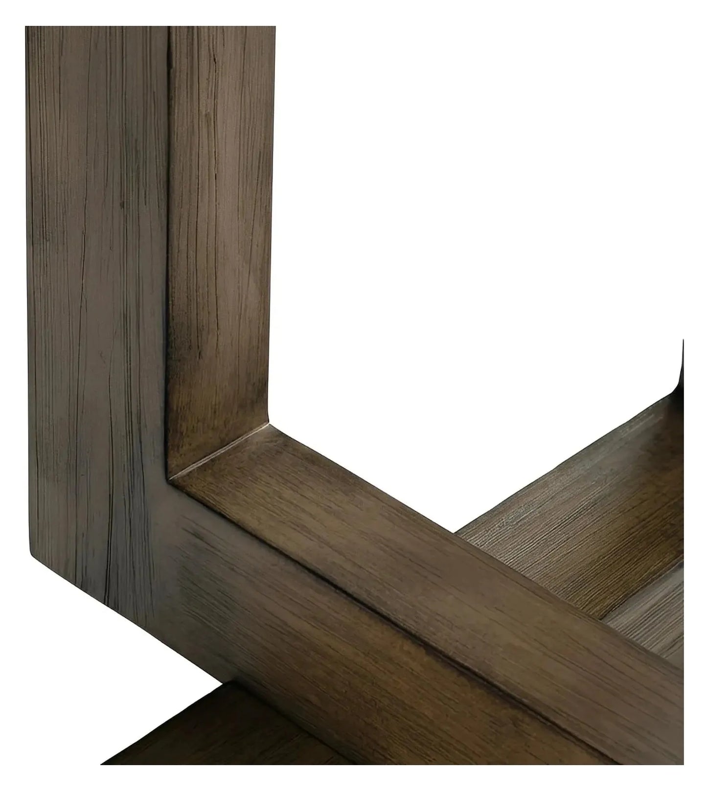 Radcliffe Square Cross-Base End Table – Dark Wood Finish (Set of 2)