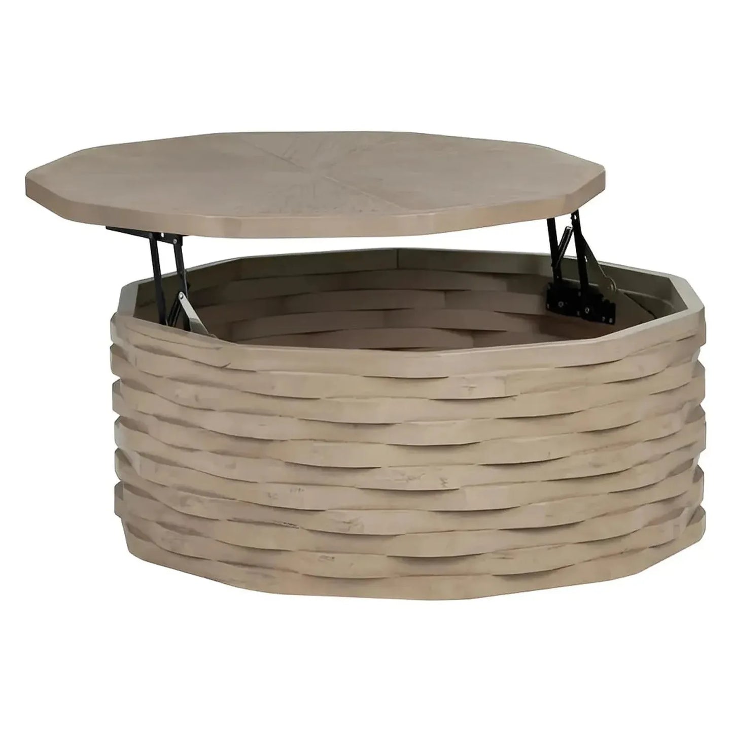 Wyndham Lift-Top Round Storage Cocktail or Coffee Table