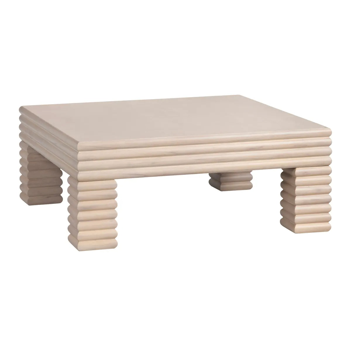 Wellington Ribbed Leg Square Cocktail or Coffee Table
