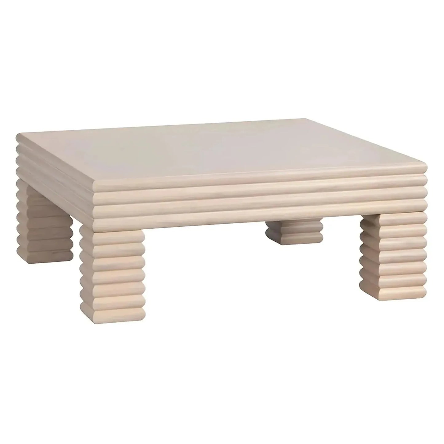 Wellington Ribbed Leg Square Cocktail or Coffee Table
