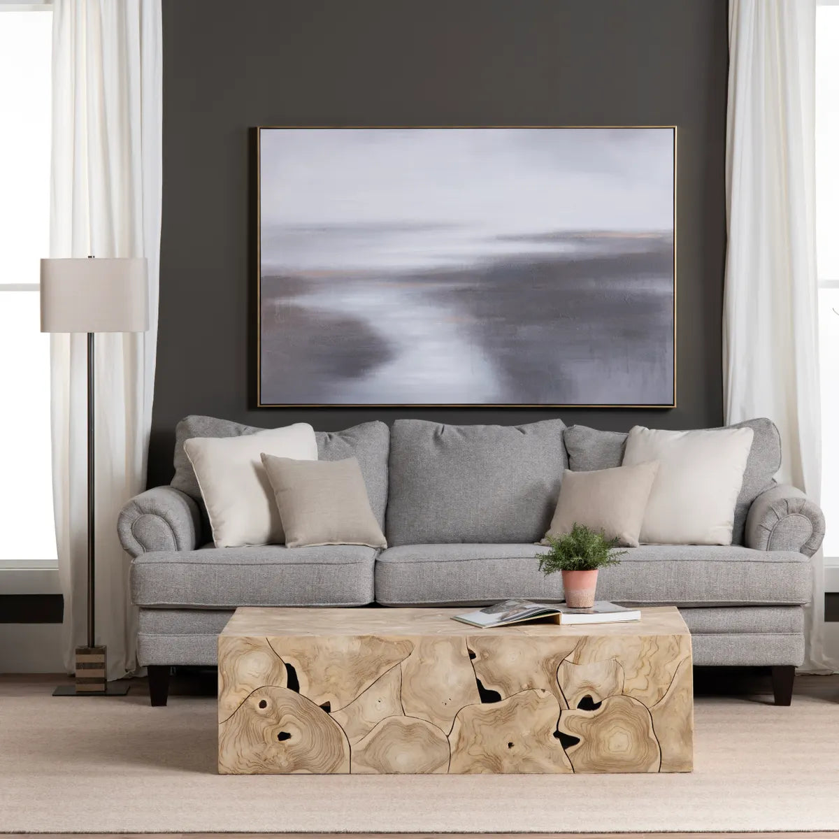Whitmore Organic Slice Block Cocktail or Coffee Table
