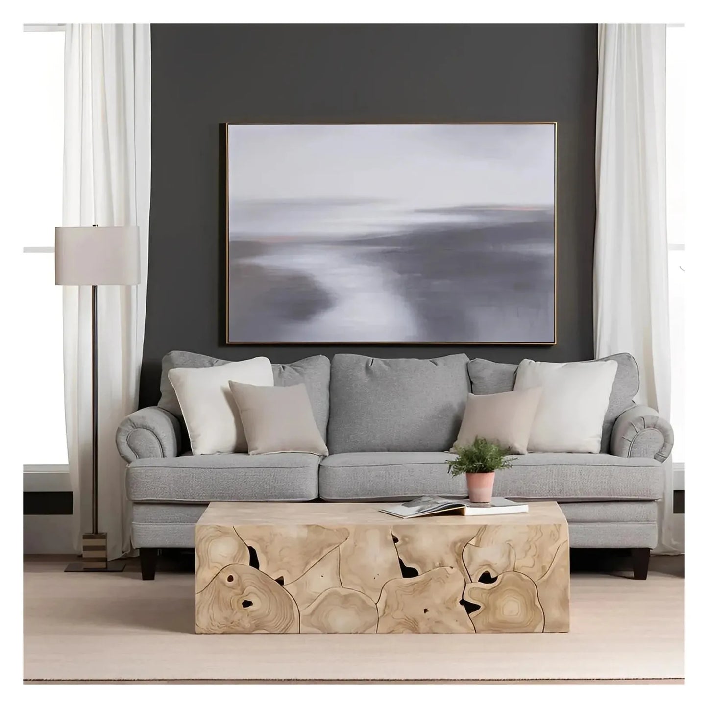 Whitmore Organic Slice Block Cocktail or Coffee Table