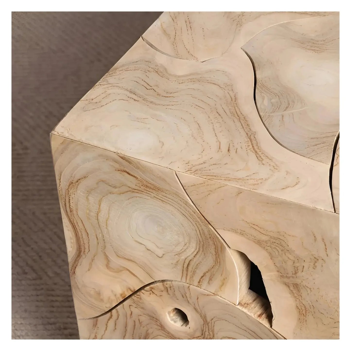 Whitmore Organic Slice Block Cocktail or Coffee Table