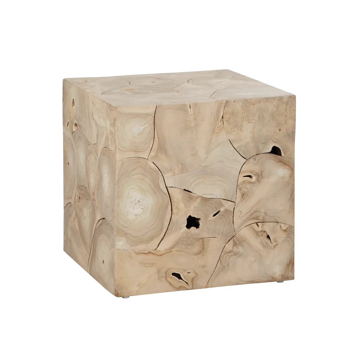 Whitmore Root-Inspired Cube End Table – Light Natural (Set of 2)