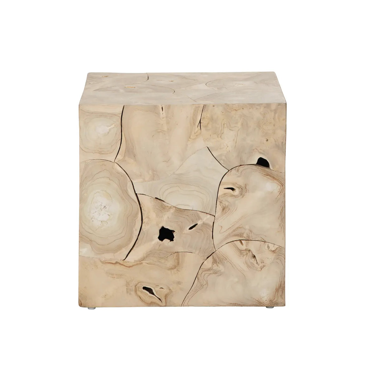 Whitmore Root-Inspired Cube End Table – Light Natural (Set of 2)