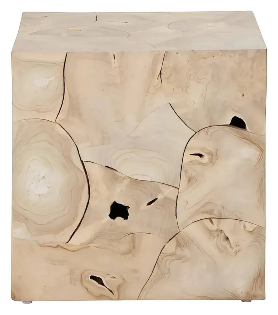 Whitmore Root-Inspired Cube End Table – Light Natural (Set of 2)