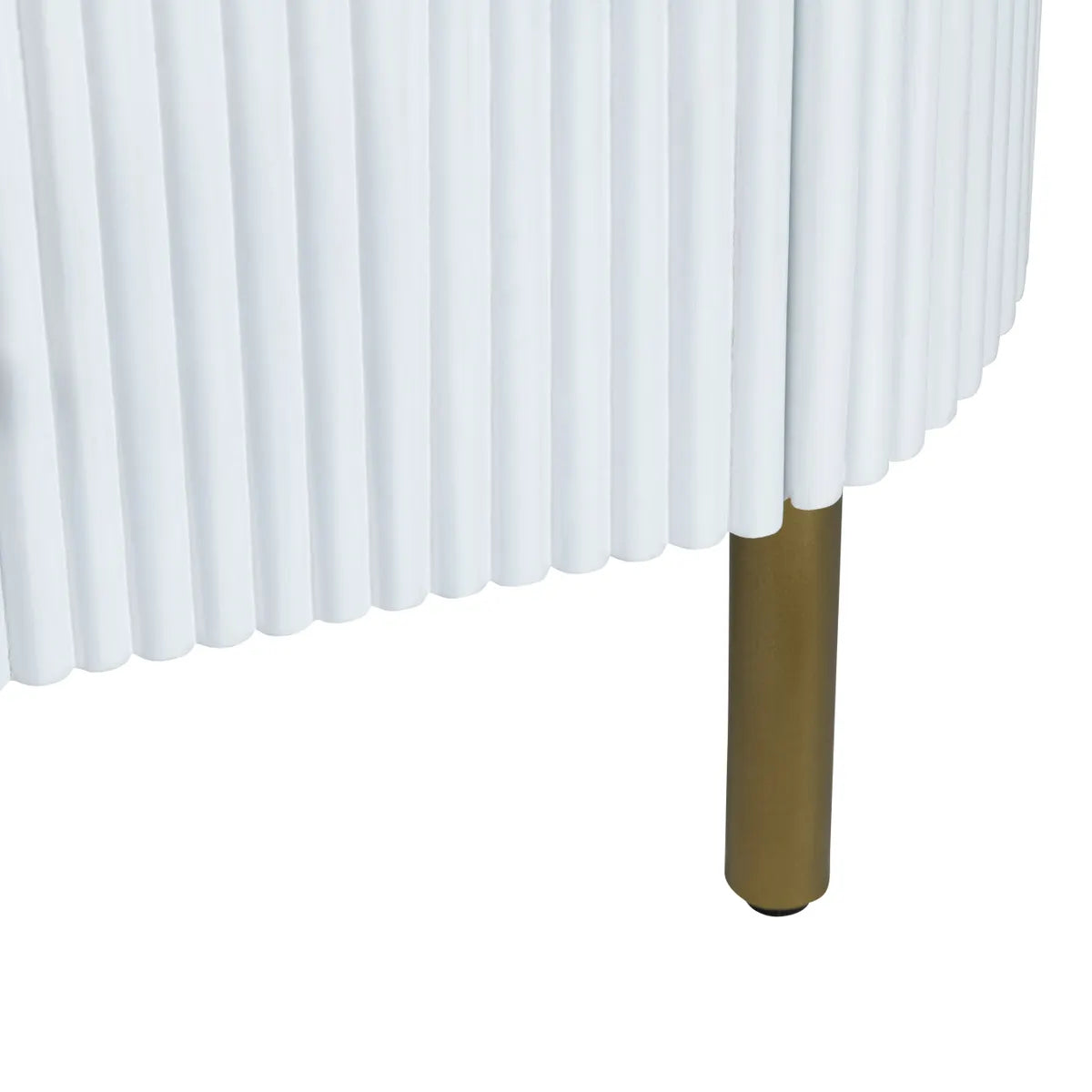 Camden Painted White Nightstands (2-Pack) Transitional, tapered legs, felt-lined top drawers