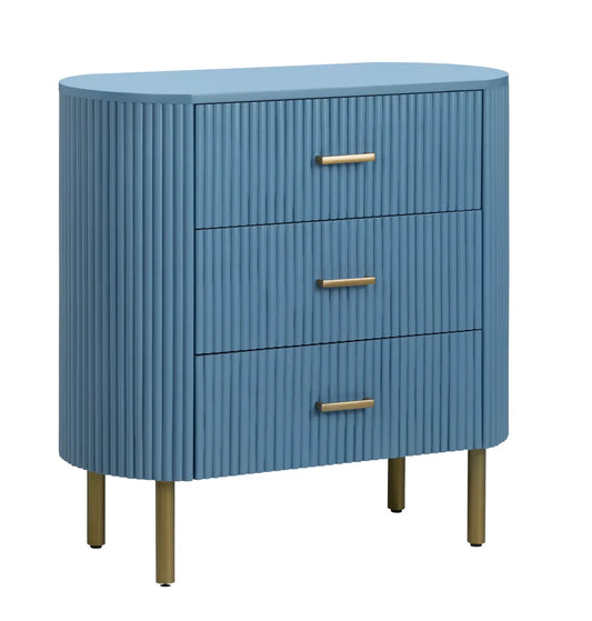 Mystic Painted Blue Nightstands (2-Pack) Transitional, tapered legs, felt-lined top drawers