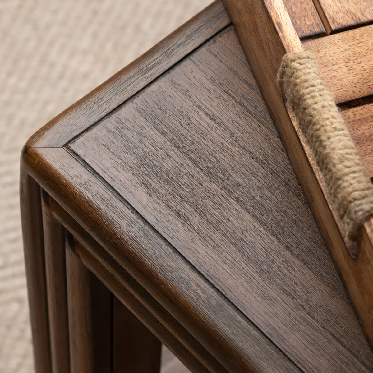 Hastings Open Frame Square Wood Cocktail or Coffee Table