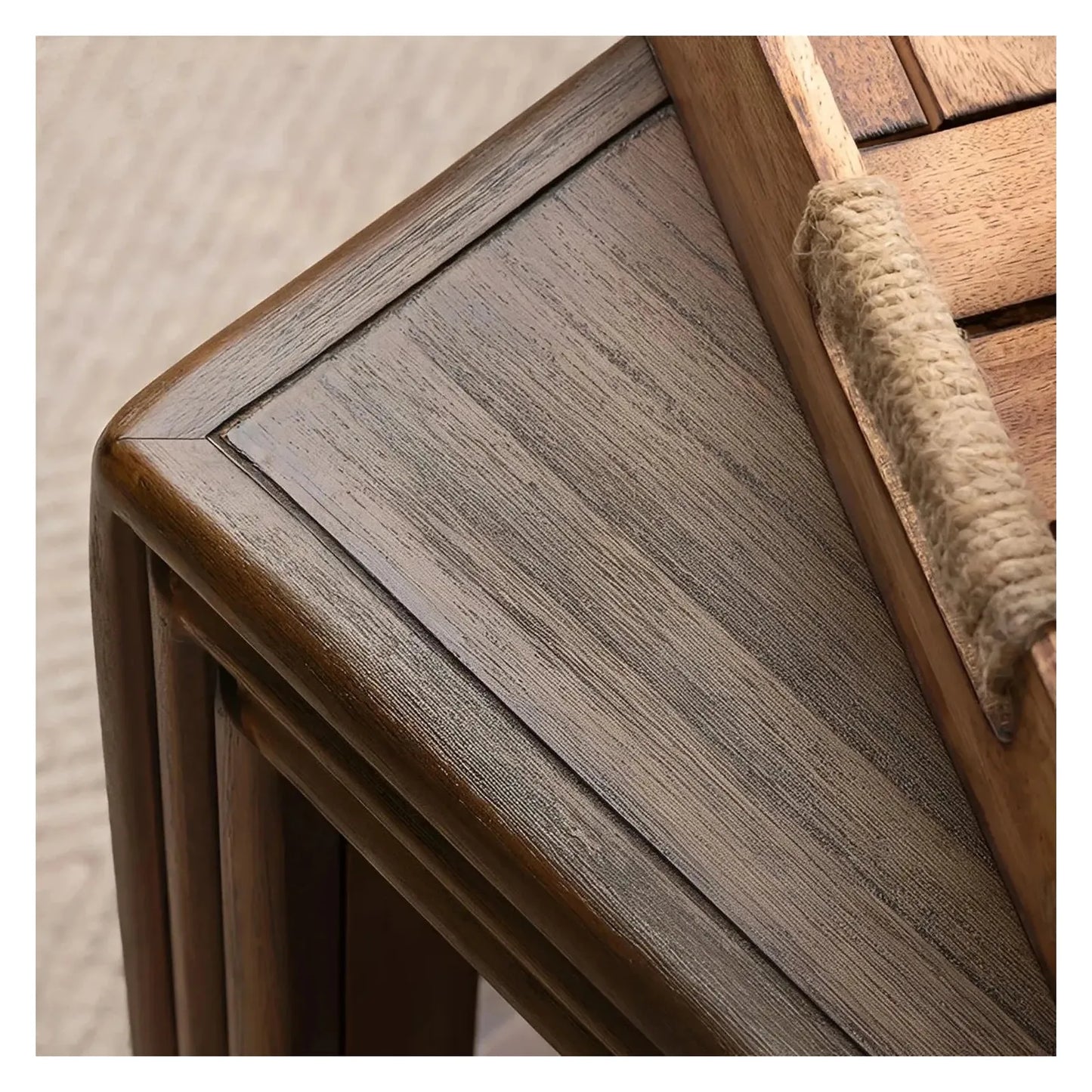 Hastings Open Frame Square Wood Cocktail or Coffee Table