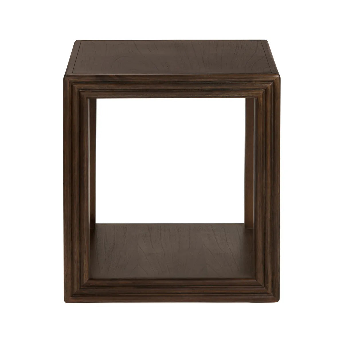 Hastings Open Cube End Table – Dark Wood Finish (Set of 2)