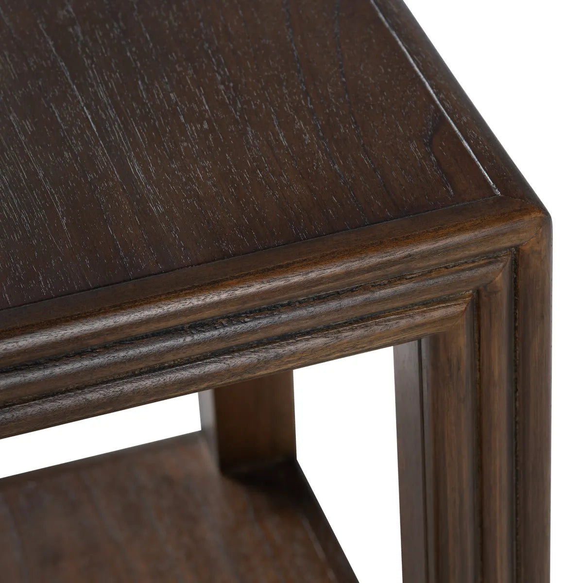 Hastings Open Cube End Table – Dark Wood Finish (Set of 2)