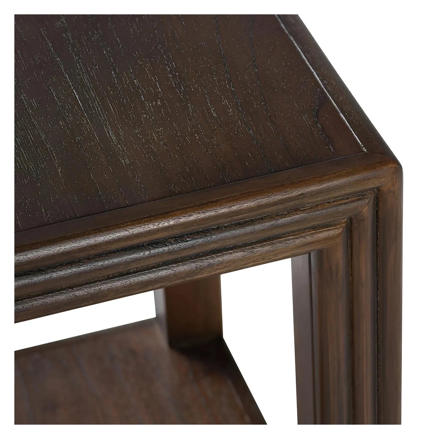 Hastings Open Cube End Table – Dark Wood Finish (Set of 2)