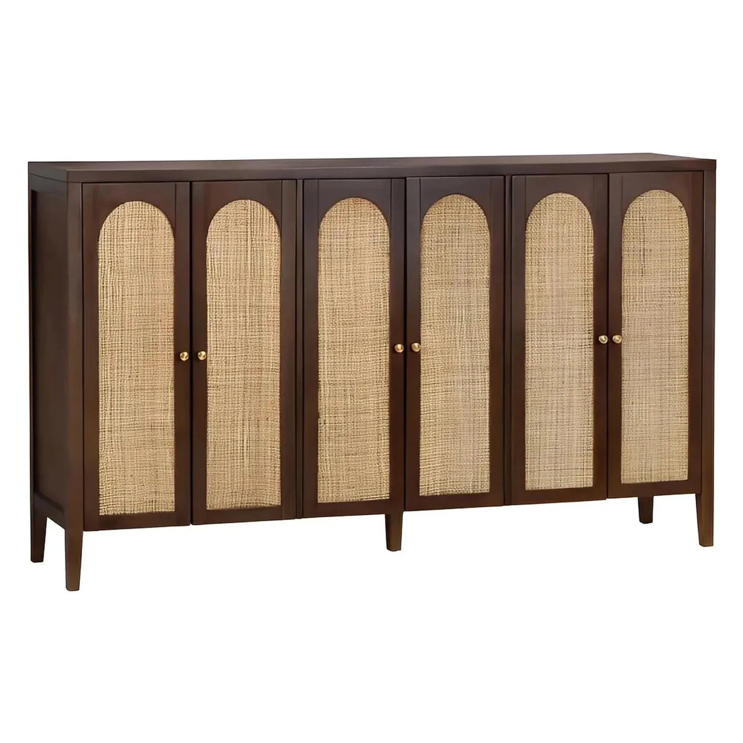 Oakmere Six-Door Cabinet - Brown - Transitional