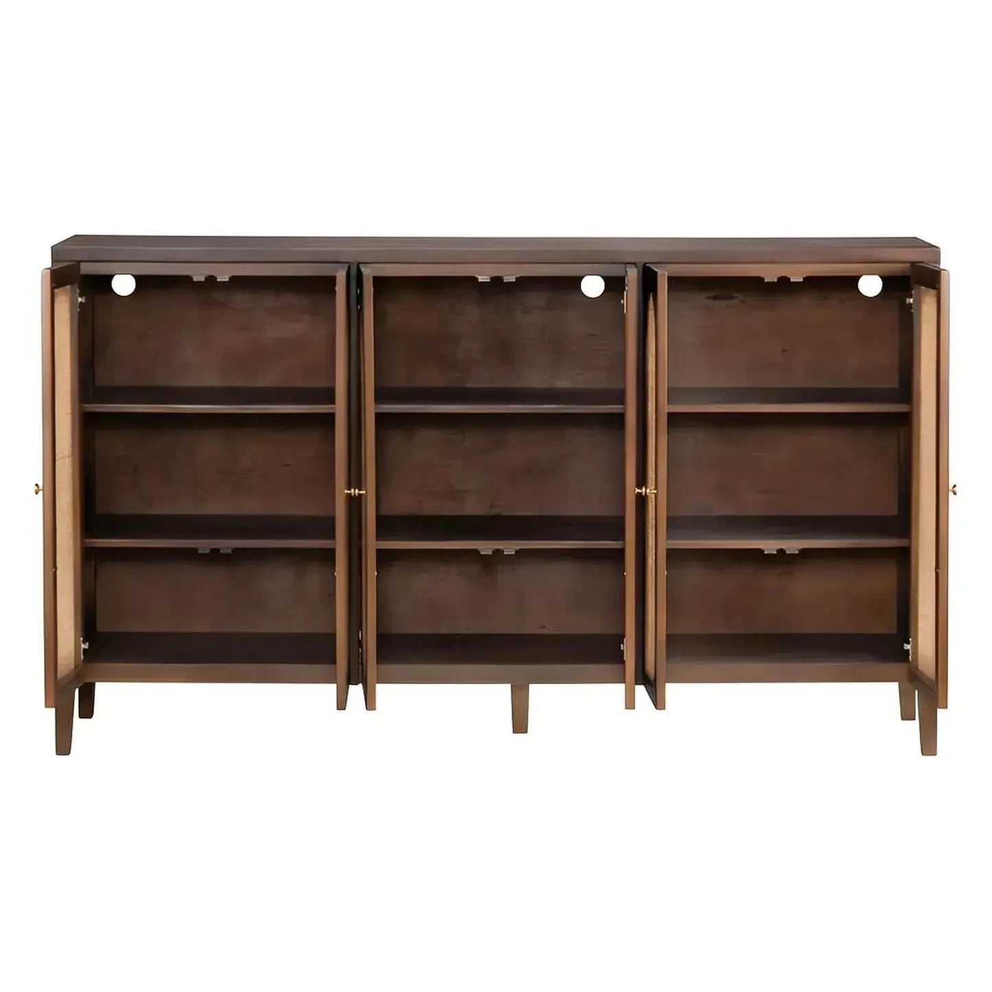 Oakmere Six-Door Cabinet - Brown - Transitional