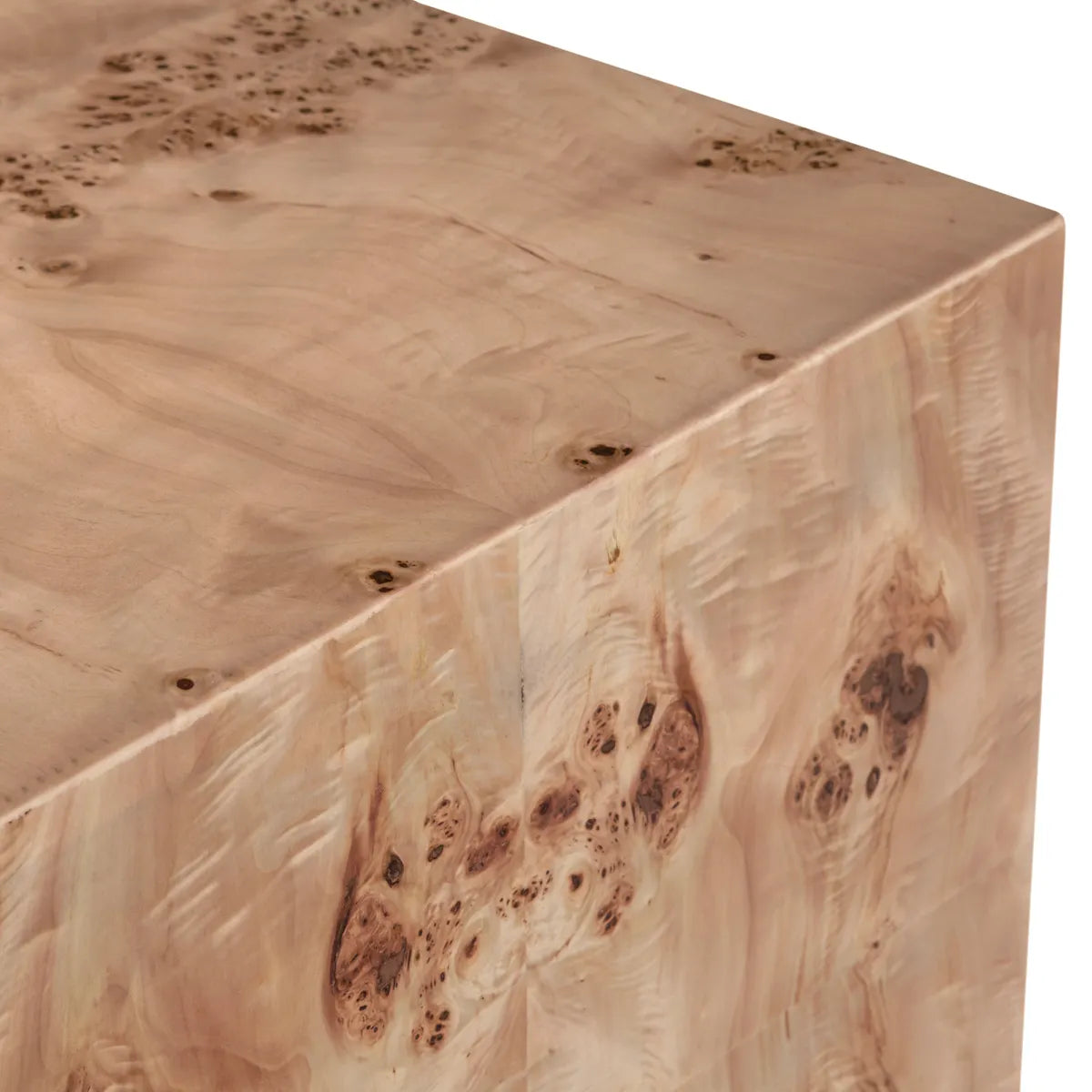 Kensington Burl Wood End Table (Set of 2) – Modern Traditional Block Form