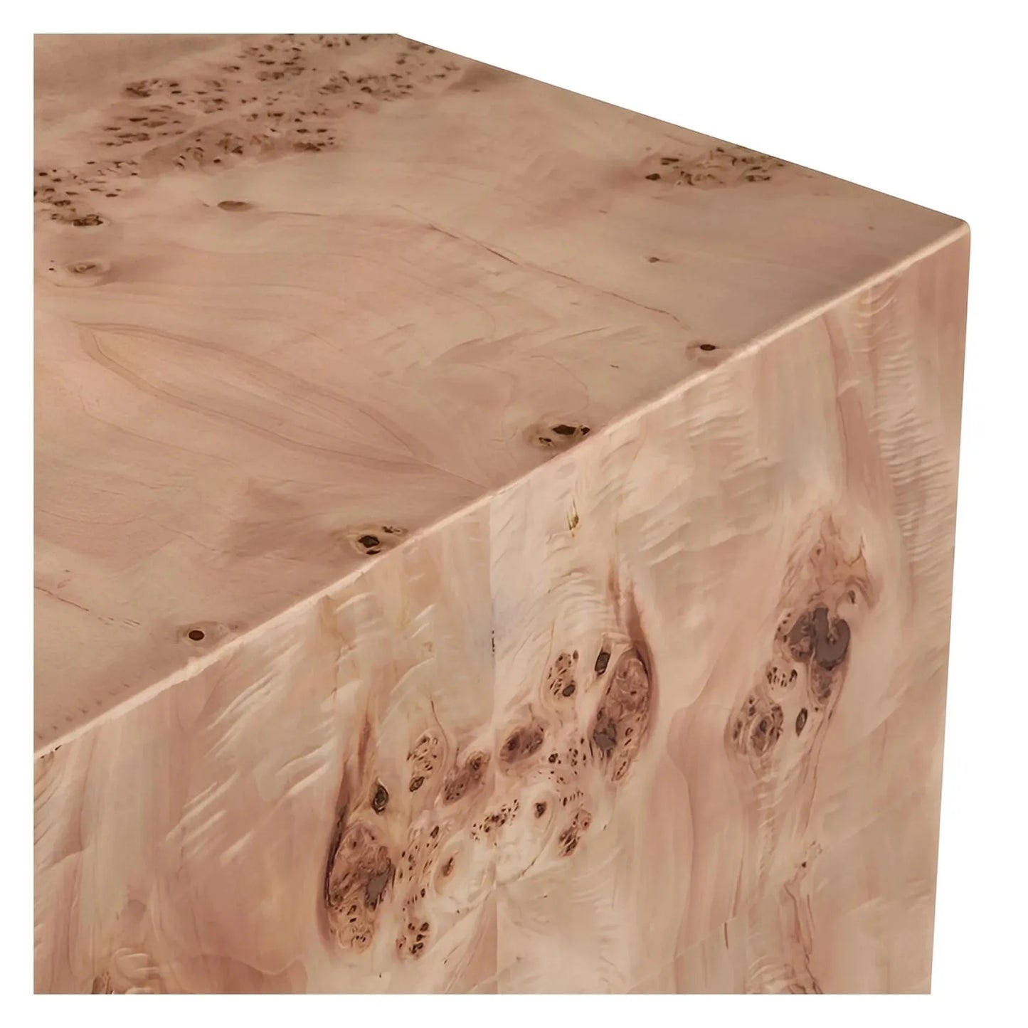 Kensington Burl Wood End Table (Set of 2) – Modern Traditional Block Form