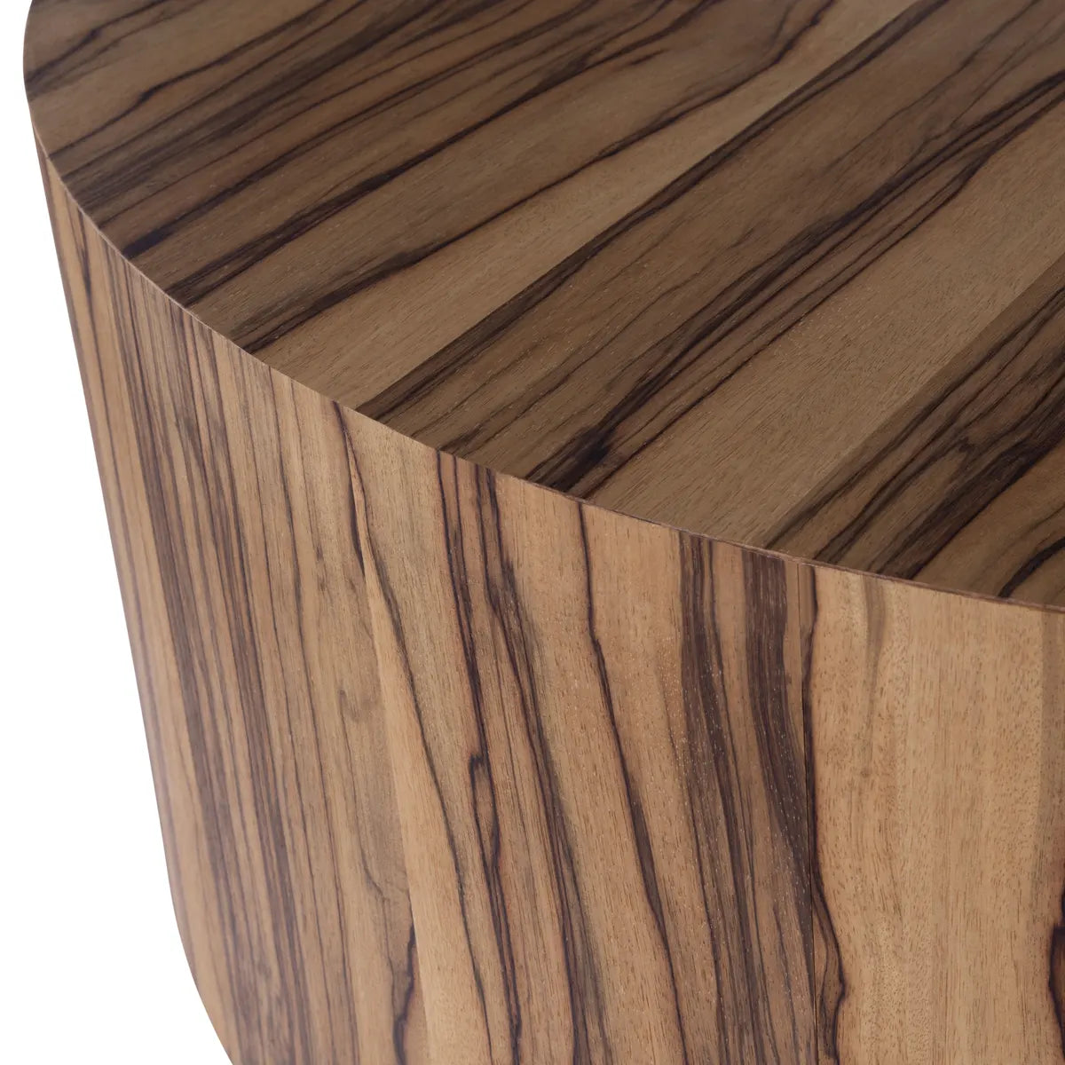 Linden Round Zebrawood Cocktail or Coffee Table