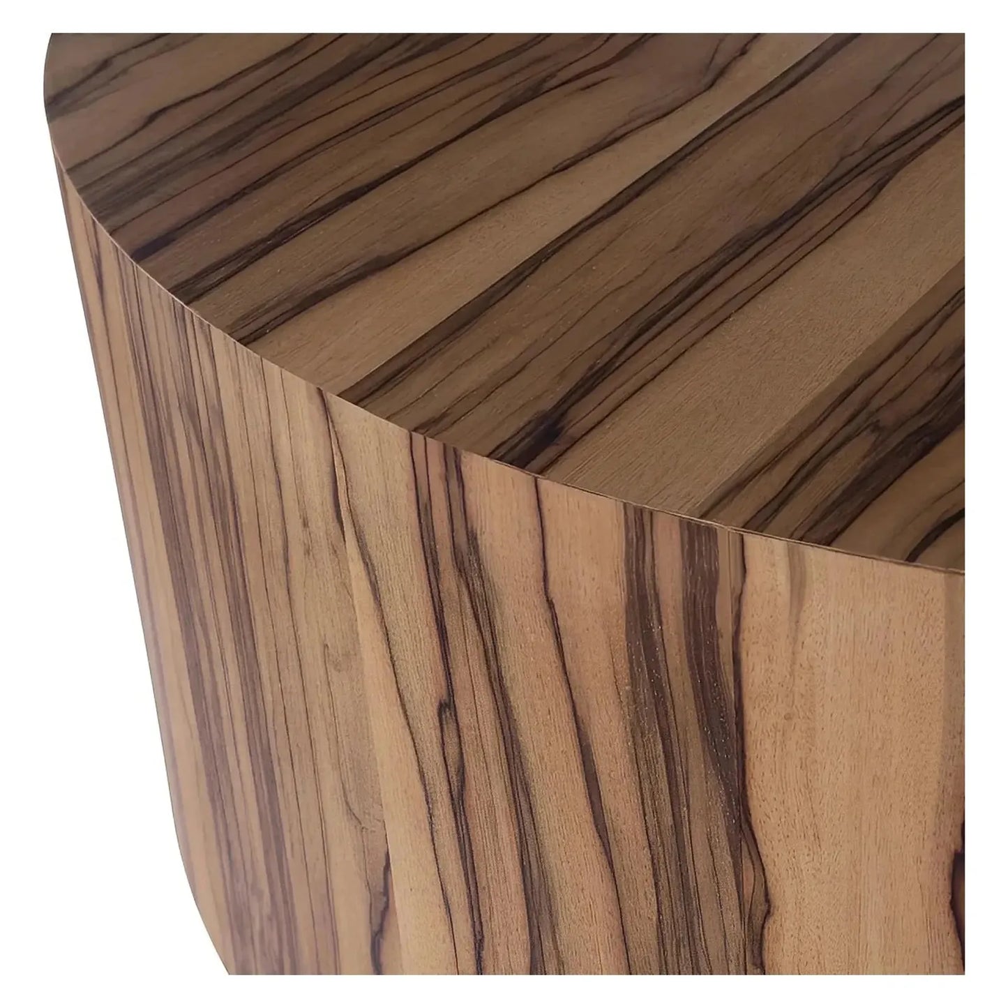 Linden Round Zebrawood Cocktail or Coffee Table