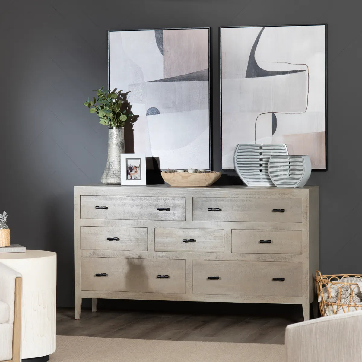 Skaneateles Painted Brown Nightstands (2-Pack), Wood, Transitional, tapered legs, solid wood craftsmanship