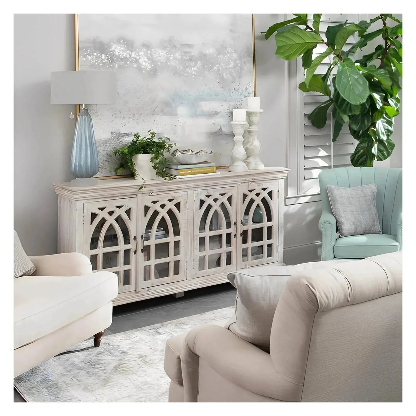 Wexford Manor Cathedral Sideboard, Buffet, or Credenza | 72 x 16 x 38 (in)