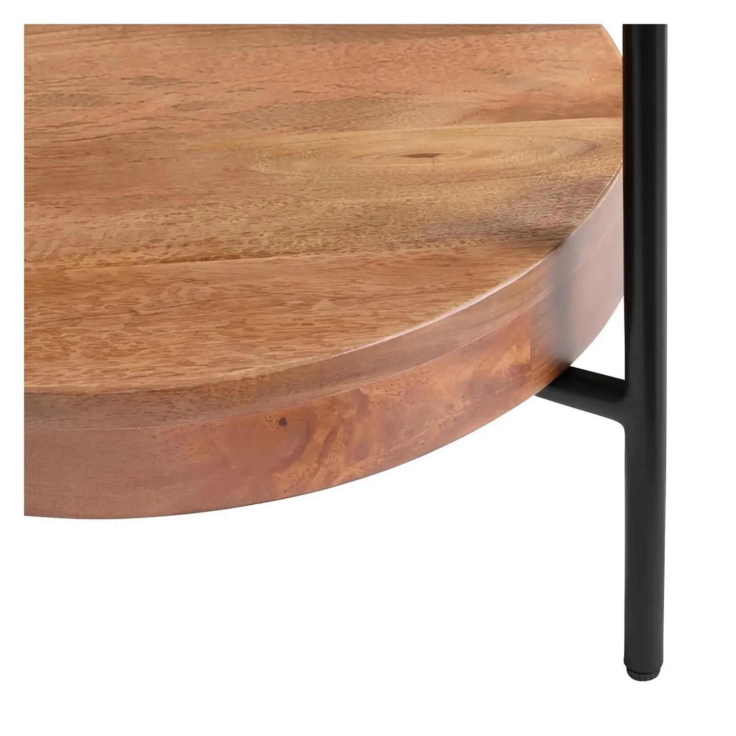 Ashmont End Table (Set of 2) - Solid Wood - Metal Frame