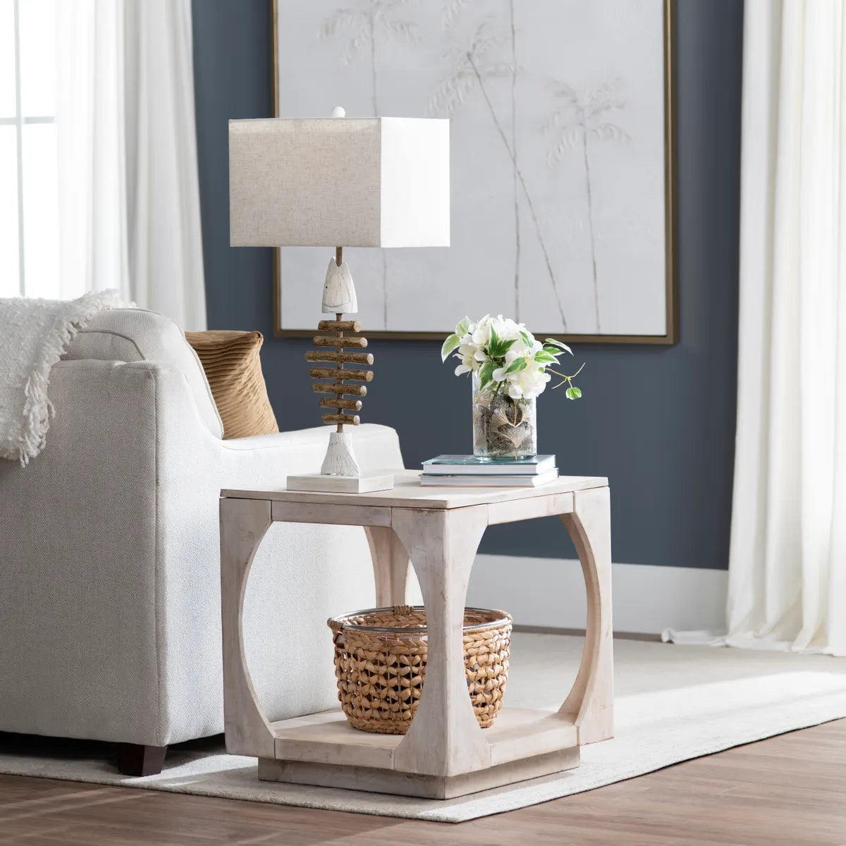 Fairfield End Table (Set of 2) - Square - Solid Wood - Storage