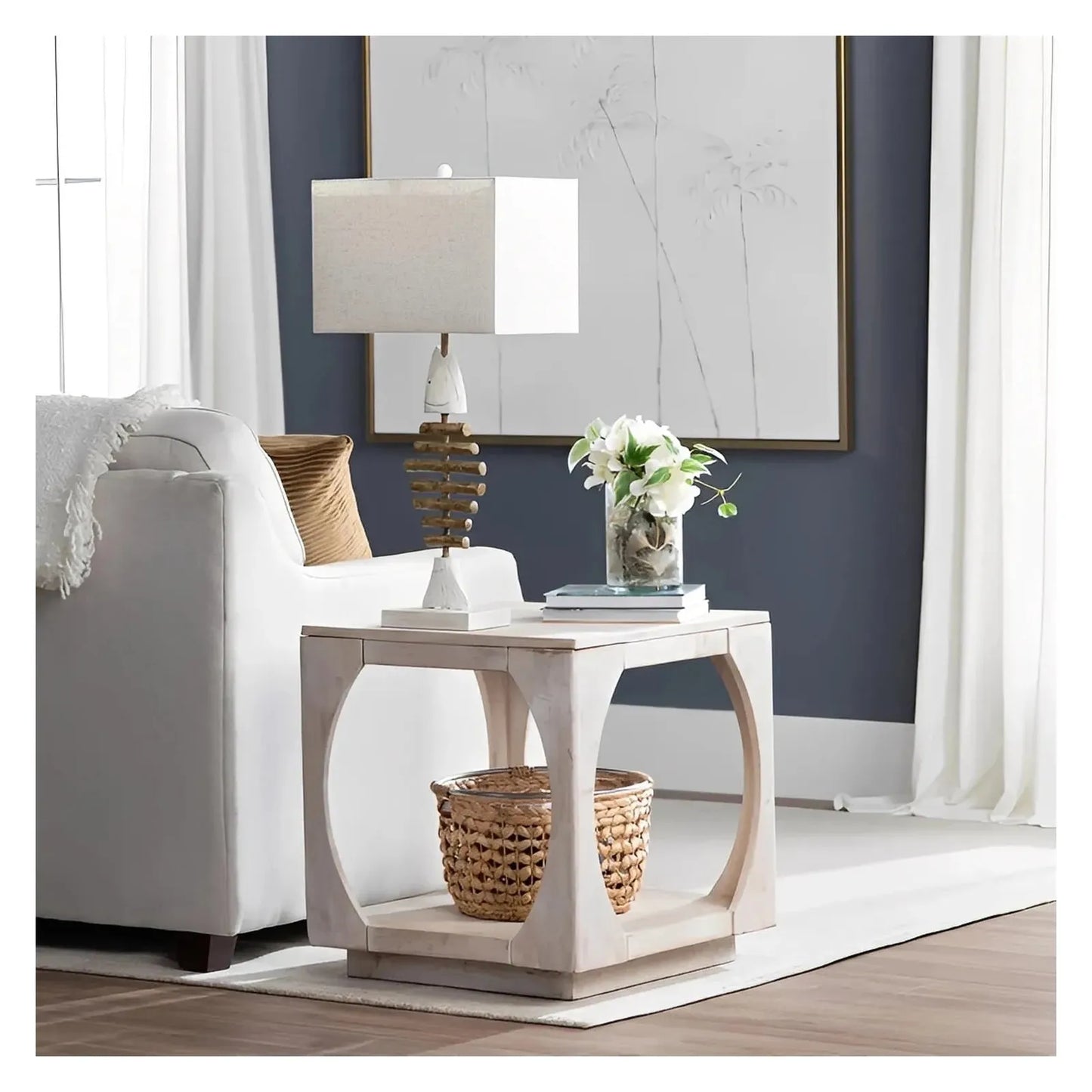 Fairfield End Table (Set of 2) - Square - Solid Wood - Storage