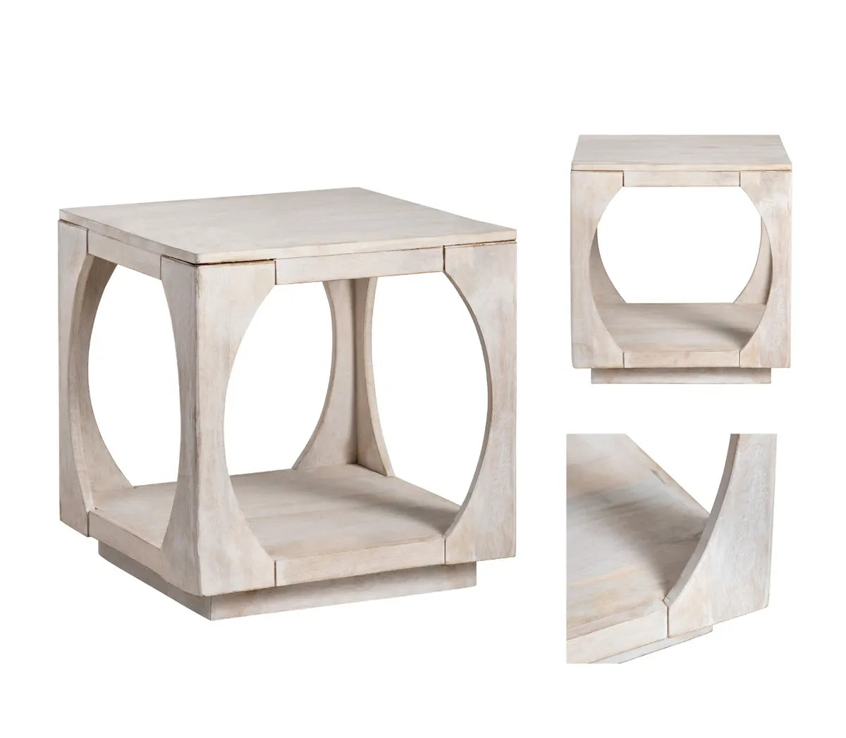 Fairfield End Table (Set of 2) - Square - Solid Wood - Storage