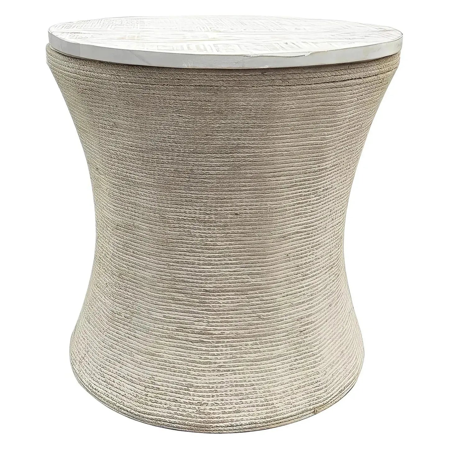 White Sand End Table (Set of 2) - Solid Wood