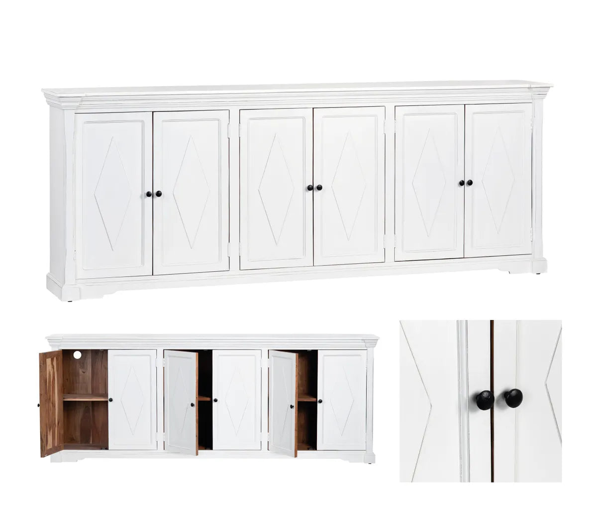 Garrison Sideboard, Buffet, or Credenza | 100 x 16 x 38 (in)