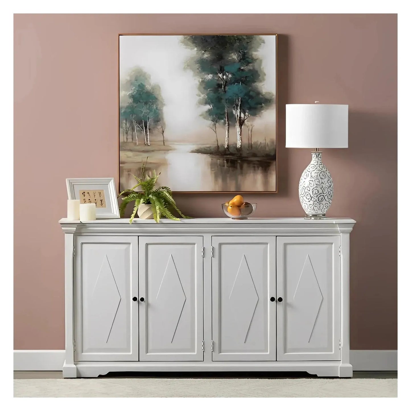 Thornfield Sideboard - White - Coastal, Traditional