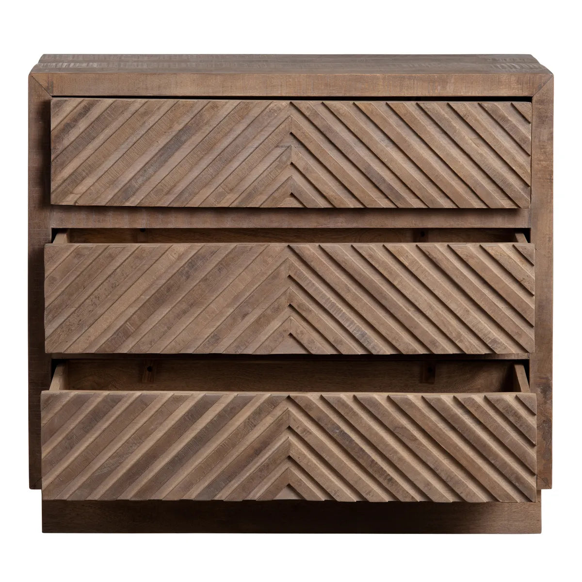 Cold Spring Stained Brown Nightstands (2-Pack), Mango Wood, Rustic, solid wood craftsmanship, distressed wood texture