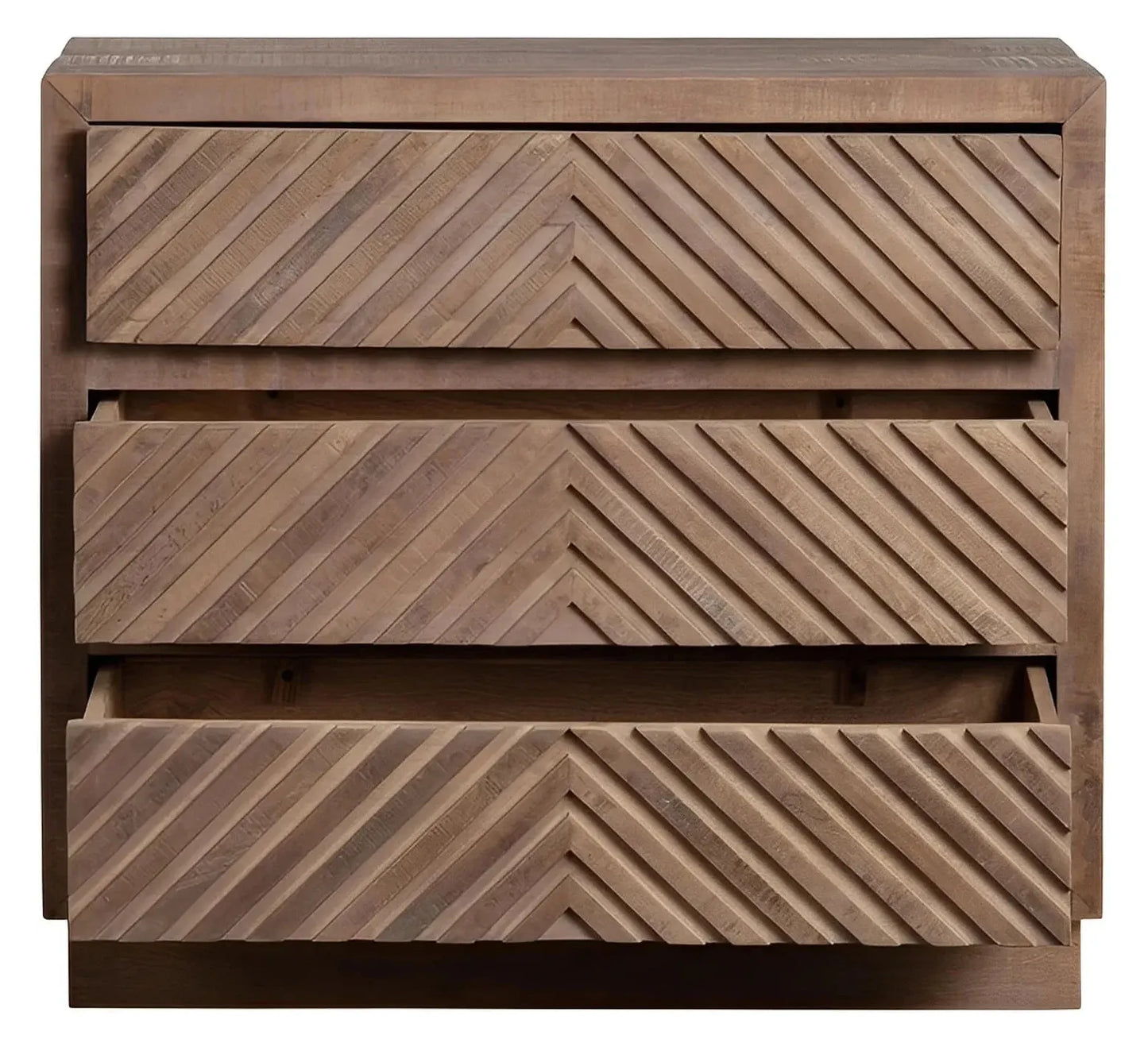 Cold Spring Stained Brown Nightstands (2-Pack), Mango Wood, Rustic, solid wood craftsmanship, distressed wood texture