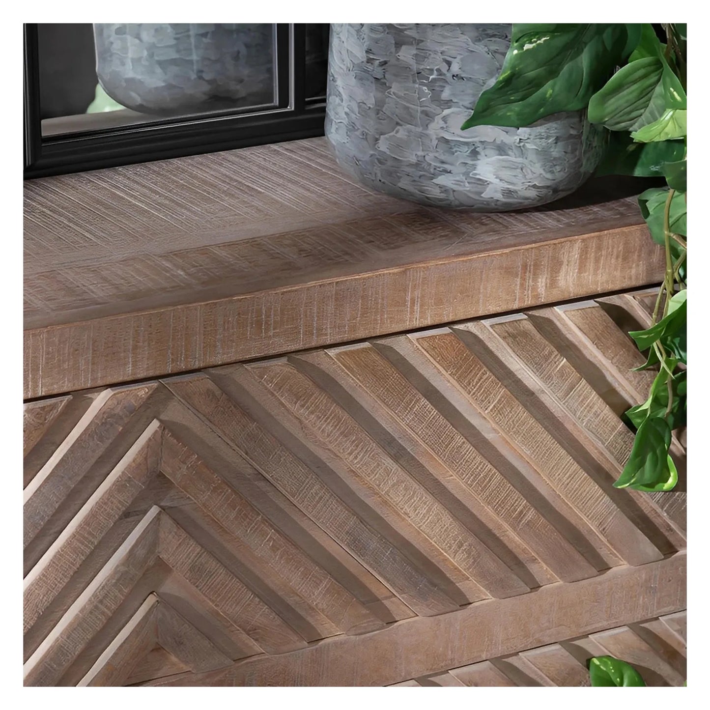 Cold Spring Stained Brown Nightstands (2-Pack), Mango Wood, Rustic, solid wood craftsmanship, distressed wood texture