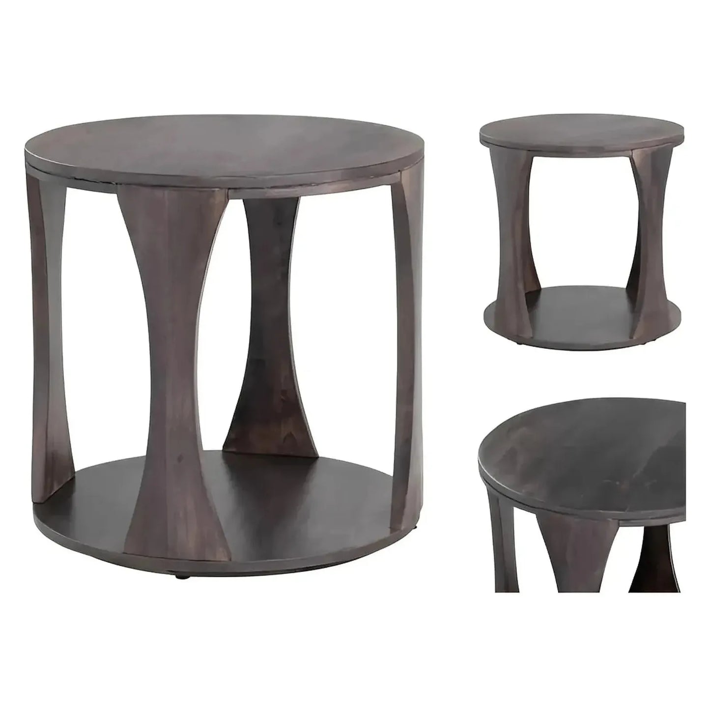 Briarbrook End Table (Set of 2) - Round - Solid Wood
