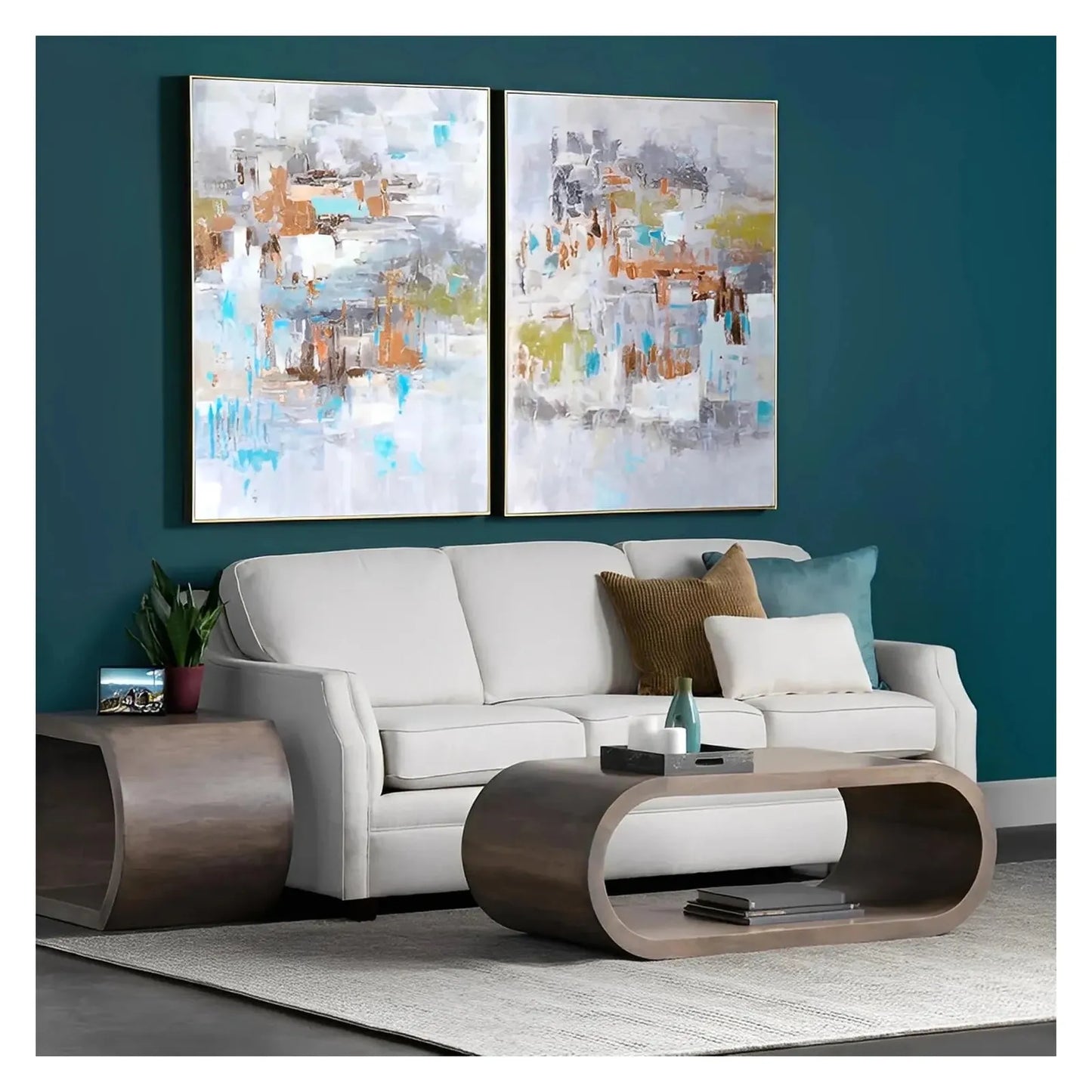 Kingstyn Curved Edge Cocktail or Coffee Table