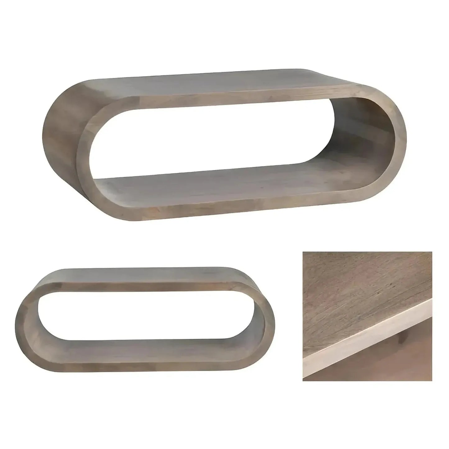 Kingstyn Curved Edge Cocktail or Coffee Table