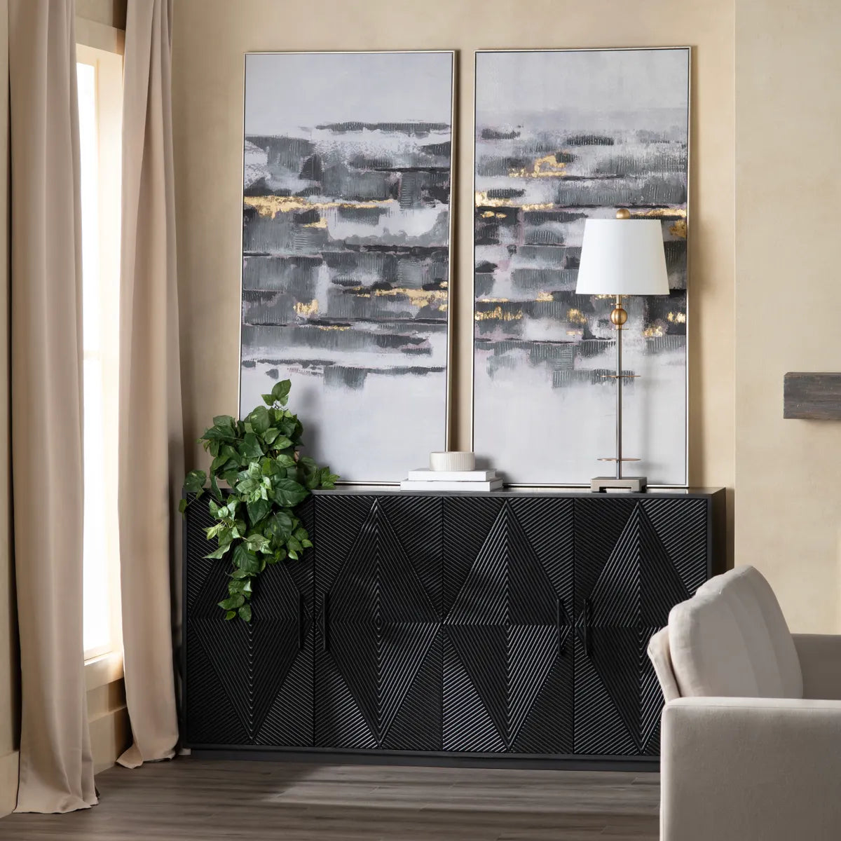 Oakwood Sideboard, Buffet, or Credenza | 72 x 16 x 37 (in)