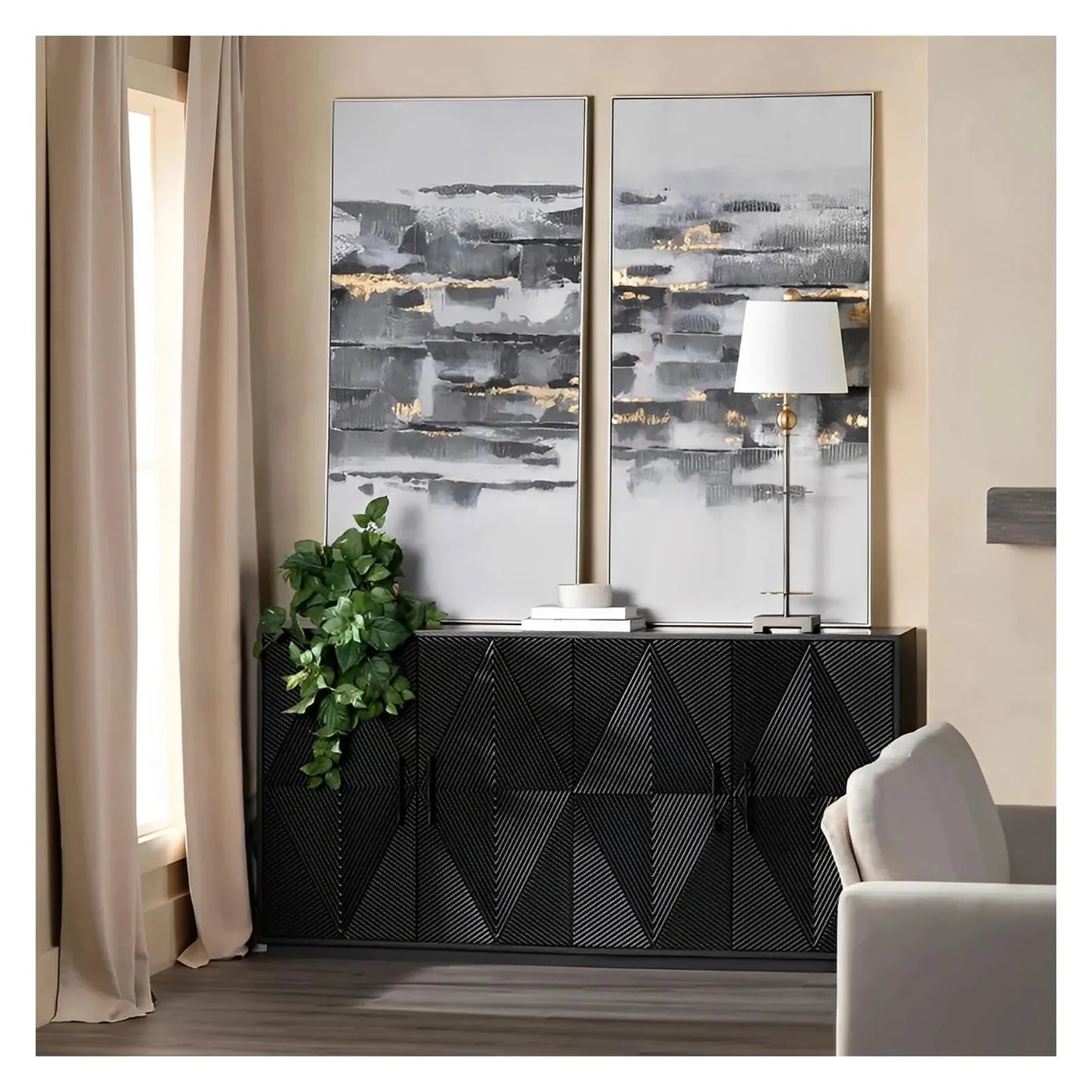 Oakwood Sideboard, Buffet, or Credenza | 72 x 16 x 37 (in)